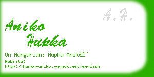 aniko hupka business card